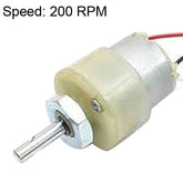 200 RPM - 12V Centre Shaft DC Geared Motor