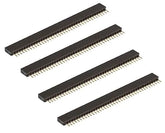 40×1 Pin Female Breakaway Header (Straight, 2.54 mm Pitch) - Pack of 4