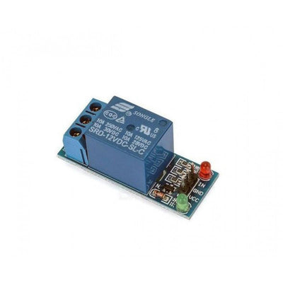 ROBODIUM 1-Channel Relay Module, 12V DC, 10A/250V AC, Screw Terminal, -40 to 85C Operating Temperature