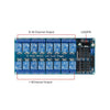 ROBODIUM 16 Channel Relay Module Board, 12V DC, Industrial Control, MCU Compatible, 11x9x3cm