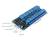ROBODIUM 16 Channel Relay Module Board, 12V DC, Industrial Control, MCU Compatible, 11x9x3cm