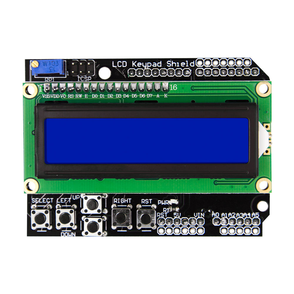 Lcd Keypad Module 16x2 (1602) LCD Keypad Shield - Blue Backlight for Arduino – ROBODIUM