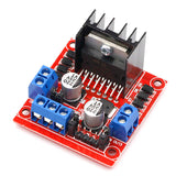 Combo of L298N Motor Drive Controller Kit with BO Motors and Wheels (9 Items)