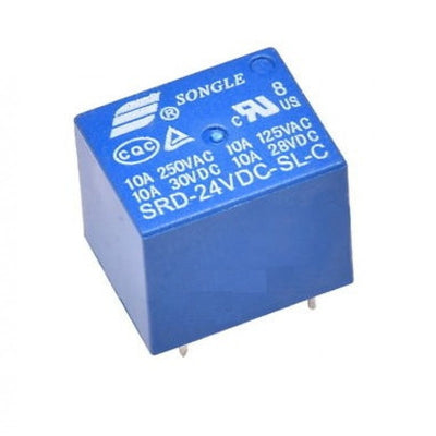 ROBODIUM 24V DC SPDT PCB Mount Relay, 7A, 230VAC/120VDC Max Switching, 360mW Rated Power, 5-Pin
