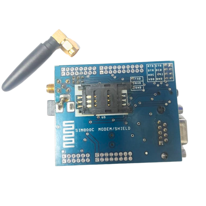 Modem Module With Virtual Sim SIM 800C GSM Modem with SMA Antenna – ROBODIUM
