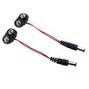 Pack of 2 -  High Quality 9V Battery buckle 10cm Snap Cable to DC 9V Clip Male Line Battery Adapter For R3 DIY Jack Connector