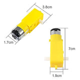 Dual Shaft DC Motor with 2 in 1 Tire Wheel 3-6V Dual Shaft Gear Motor Gearbox Engine for Arduino Smart Car and DIY Kits and Projects