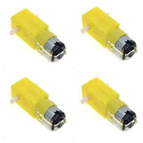 60 RPM BO Motor Straight Dual Shaft For Arduino Smart Car - (Pack of 4)