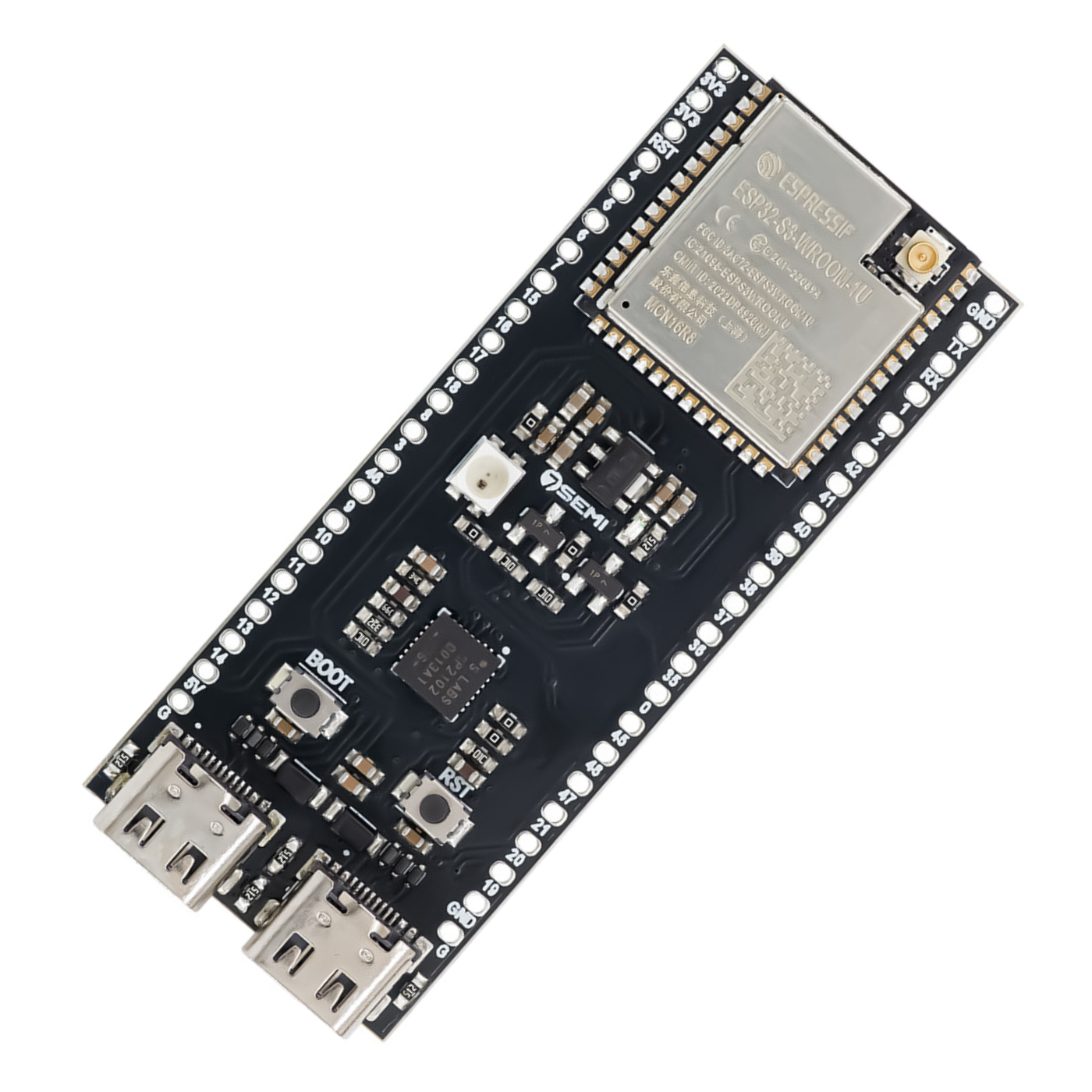 7Semi ESP32-S3-WROOM-1U-N16R8 WiFi Bluetooth Module with IPEX Connector 16MB Flash 8MB PSRAM