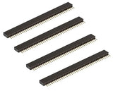 40×1 Pin Female Breakaway Header (Straight, 2.54 mm Pitch) - Pack of 4