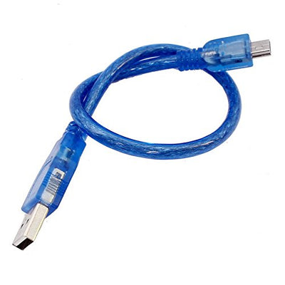 ROBODIUM Nano USB A Male to Mini B Cable, 30cm Length, Nano Compatible, Data Transfer Cable