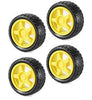100 RPM Dual Shaft BO Motor with Wheel (4pcs)