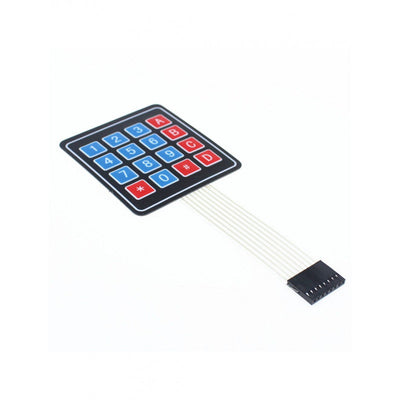 ROBODIUM 4x4 Matrix Membrane Keypad, 16 Keys, DC 35V, 165x70x1mm, Industrial & Home Electronics, Adhesive Backing, Microcontroller Compatible
