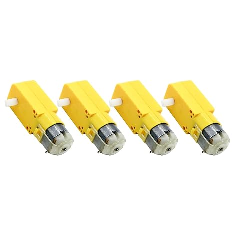 60 RPM BO Motor Straight Dual Shaft For Arduino Smart Car - (Pack of 4)