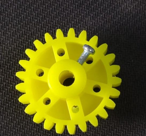 Yellow Plastic Gear Small 25/6 mm OD/ID