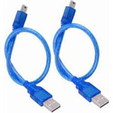 USB 2.0 A to USB 2.0 Mini B Cable for Arduino Nano, 30cm (Pack of 2)