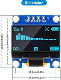 0.96 inch I2C 128x64 OLED Display Module (Blue, 4-pin) - Pack of 2