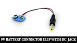 9V Battery Snap Cap with Male DC Jack Connector (Pack of 10)