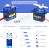 SG90 Micro Servo Motor with PCA9685 16 Channel Servo Motor Driver(Soldered) Combo (5 SG90 Motors + 1 PCA9685 Board)
