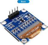 0.96 inch I2C 128x64 OLED Display Module (Blue, 4-pin) - Pack of 2
