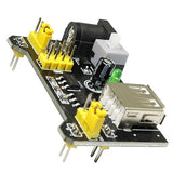 MB102 Breadboard Power Supply Module and 9v Battery Clip with 2.1mm X 5.5mm Male DC Plug Assortment Kit for Arduino - (Pack of 2)