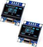 0.96 inch I2C 128x64 OLED Display Module (Blue, 4-pin) - Pack of 2