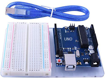 Arduino Expansion Board ATmega328P + Acrylic Base Plate +Breadboard with USB Cable