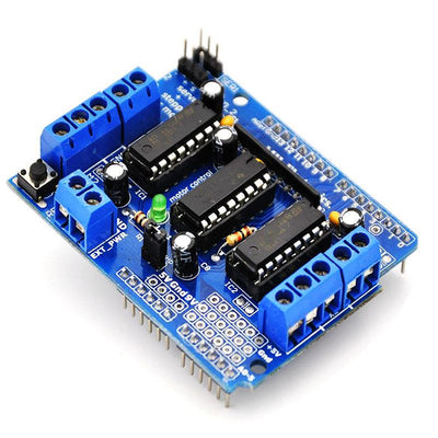 ROBODIUM L293D Motor Driver Shield for micro controller, 4 DC Motors/2 Stepper Motors, 2 Servo Connectors, 4.5-25V DC