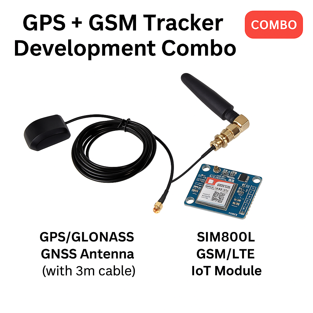 GPS + GSM Vehicle Tracking Combo Kit (SIM800L + GNSS Antenna)