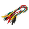 ROBODIUM Alligator Clips Test Leads, Red/Green/Yellow/White/Black, Double-Ended Crocodile Clips with 40cm Insulated Cord, Pack of 10, for Electrical DIY and Laboratory Testing