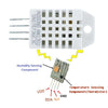 ROBODIUM DHT22 AM2302 Digital Temperature and Humidity Sensor, 3.3-5.5V DC, 33x15.5x8mm, 3g, Operating Range 0-100% RH, Accuracy 2% RH