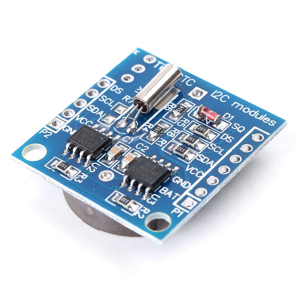 Real Time Clock Module Automatic ROBODIUM DS1307 Real Time Clock RTC Module with AT24C32 EEPROM Memory,