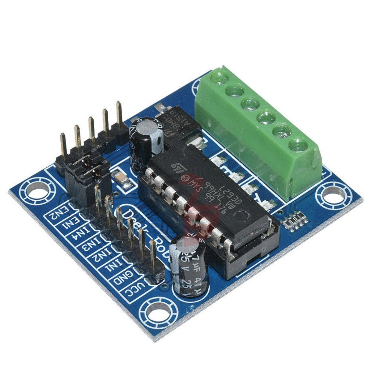 L293D 4 Channel DC Motor Driver – ROBODIUM