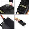 ROBODIUM MG995 Metal Gear Servo Motor, 180 Degree Rotation, 40.7x19.7x42.9mm, 55g, 4.8-7.2V Operating Range, 10kg/cm Torque at 4.8V