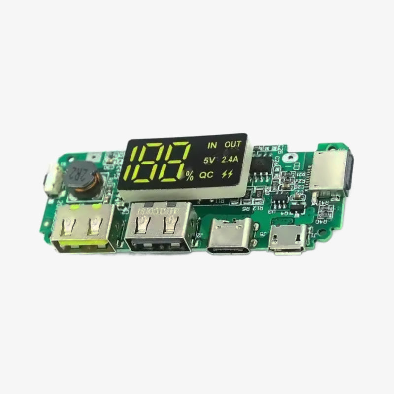 18650 5V 2.4A Lithium Battery Dual USB Output with Digital Display Charging Module