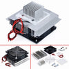 Thermoelectric Peltier Refrigeration Cooling System DIY Kit, Metal and Plastic, 220x140x40mm, Dual Heat Sinks, Cooling Fan, for Pet Space Air Conditioning