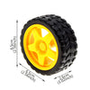 Tracked Wheel for BO Motor - Yellow - 65mm x 26mm