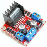 Combo of L298N Motor Drive Controller Kit with BO Motors and Wheels (9 Items)