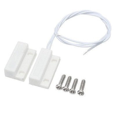 ROBODIUM MC-38 Wired Door Window Magnetic Switch Sensor, White, 28x14x8mm, 8g, Home Alarm System, 30cm Cable