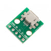 ROBODIUM Micro USB Type B Adapter Plate, Female to DIP 2.54mm, Breakout Board, Straight Plug, FR4 Material, 28x14.5x4.1mm,3g