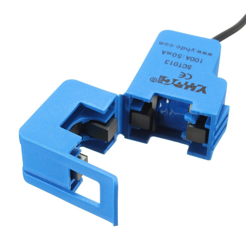 SCT-013-000 100A Non-Invasive AC Current Sensor Split Core Type Clamp ...