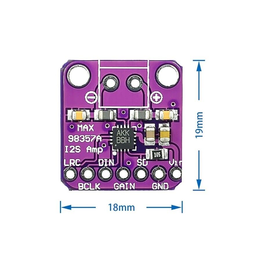 MAX98357 I2S 3W Class D Amplifier Interface Audio Decoder Module Filte ...