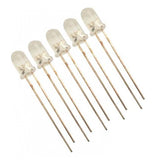 Yellow LED - 5mm Clear - 5 Pieces Pack
